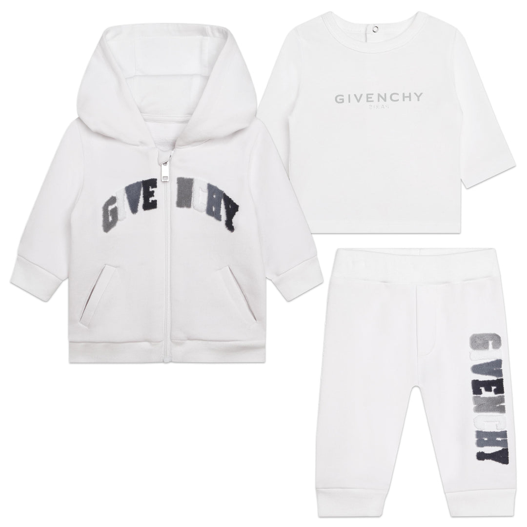givenchy-h98179-10p-White Logo Outfit Set