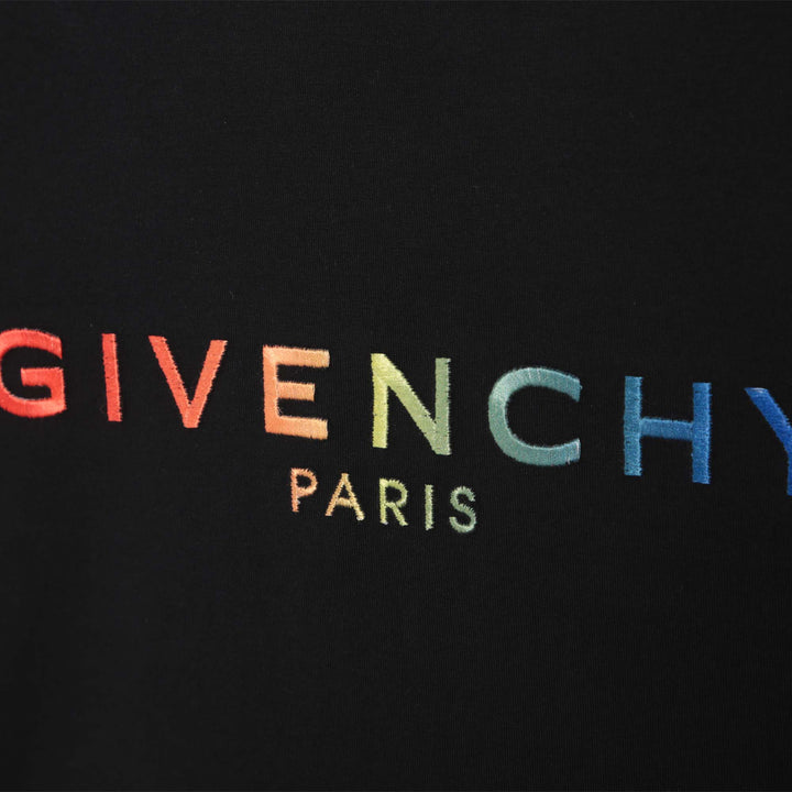 givenchy-h25412-09b-kb-Black Logo T-Shirt