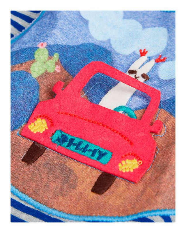 Oilily Tip Striped Blue T-Shirt-Default-Oilily-kids atelier