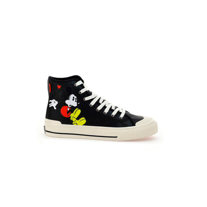 Black Mickey Graphic High Top Sneakers
