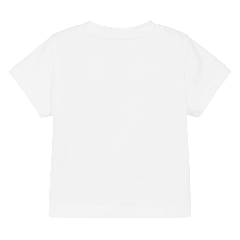 balmain-White Logo T-Shirt-6r8551-z0738-100ne