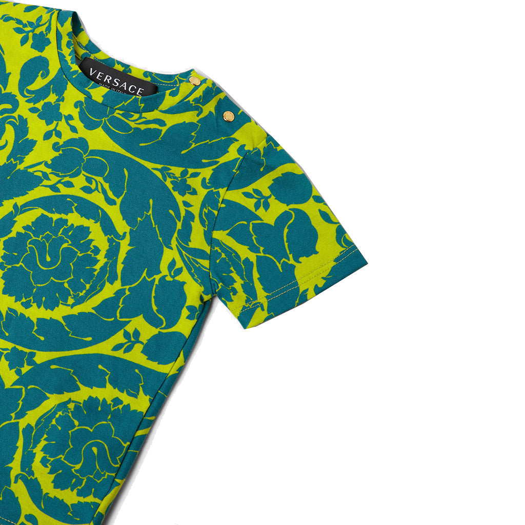 versace- Lime Green T-Shirt-1000101-1a05335-5y190