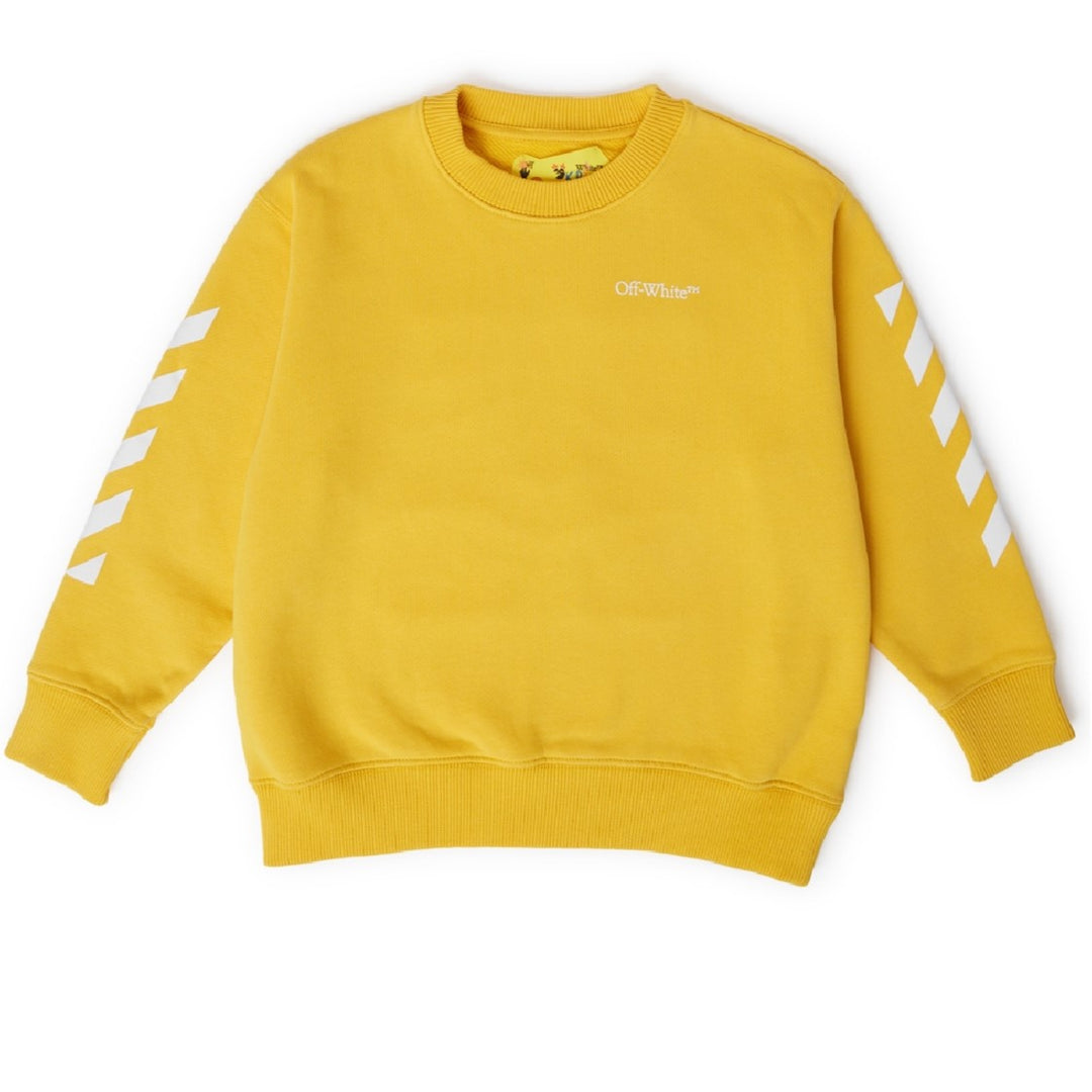 off-white-obba001f23fle0011601-Yellow Cotton Sweatshirt