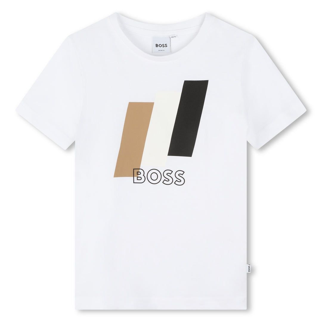 boss-j25o81-10p-White Logo T-Shirt