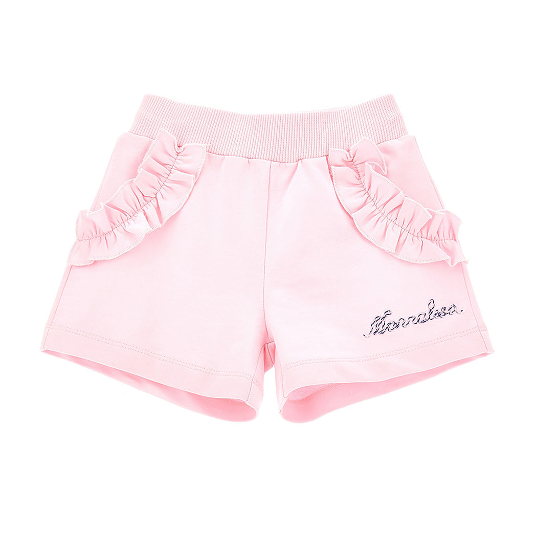 monnalisa-Pink Logo Shorts-39a413-1048-0090