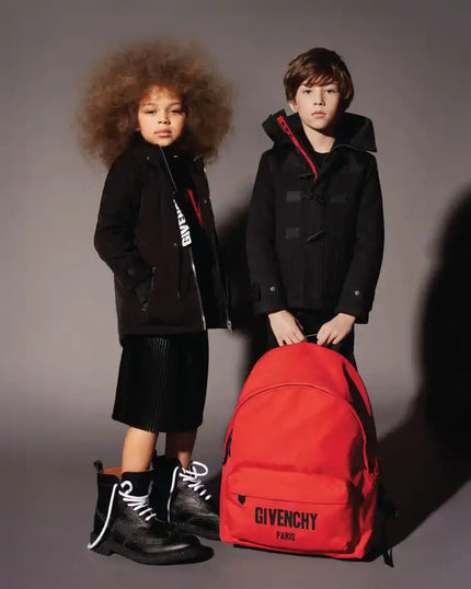 boy wearing Givenchy blue Jacket at Kids Atelier