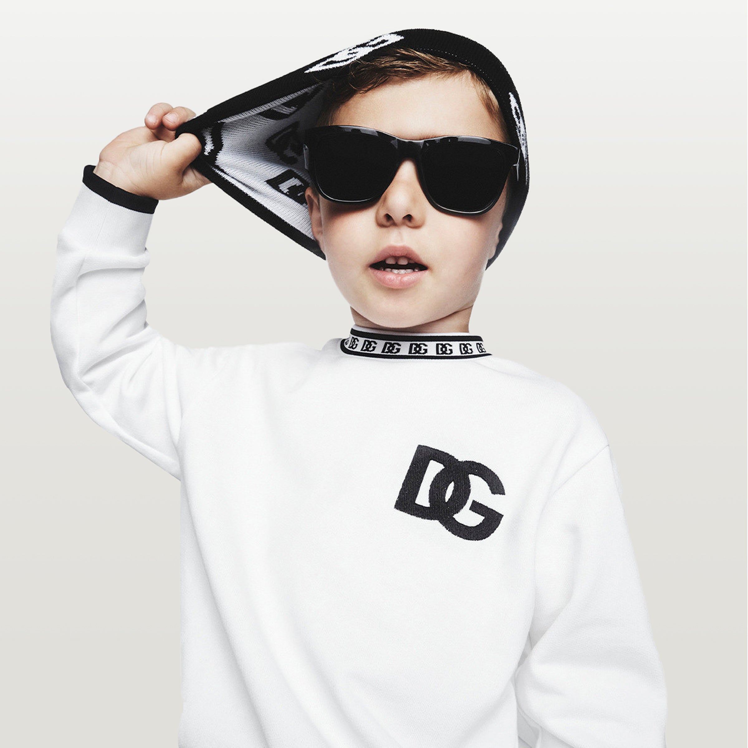★美品★ DOLCE&GABBANA ジャージ セットアップ キッズ 白 黒 Boys' Shirts 2-13 Years | Luxury shirts | Dolce&Gabbana®