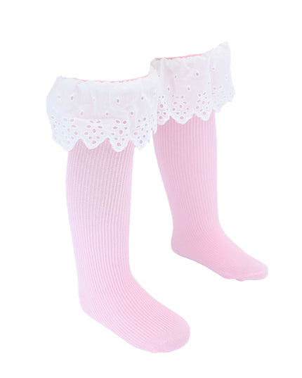 White Trim Skirt Socks