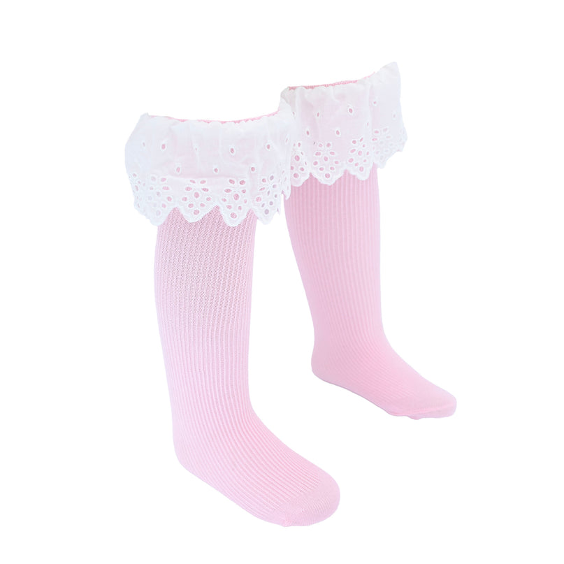 White Trim Skirt Socks