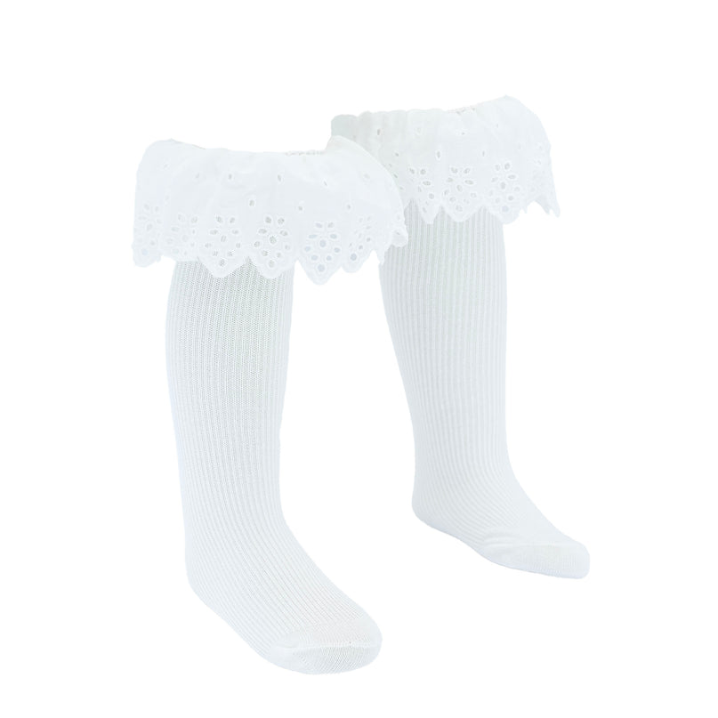 White Trim Skirt Socks