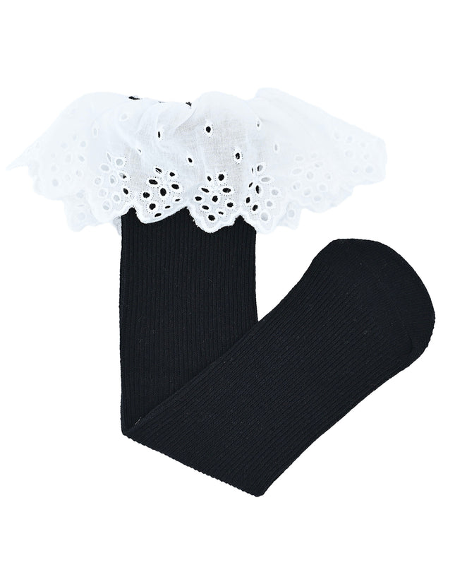 White Trim Skirt Socks