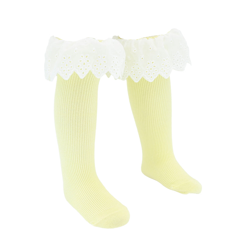 White Trim Skirt Socks