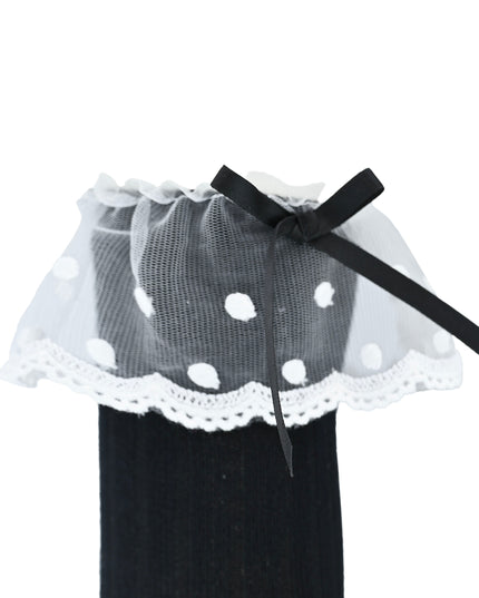 Ankle Skirt Polka Bow Socks