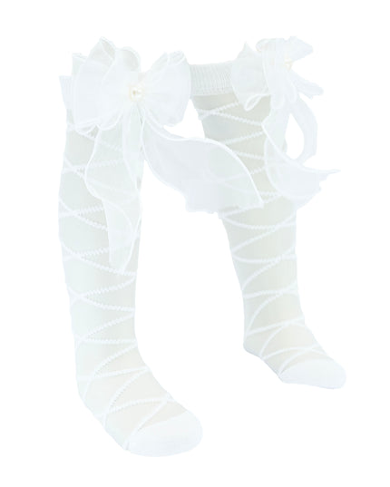 Tulle Tie Wrap Heart Socks