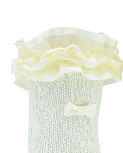 Layered Ruffle Bow Socks
