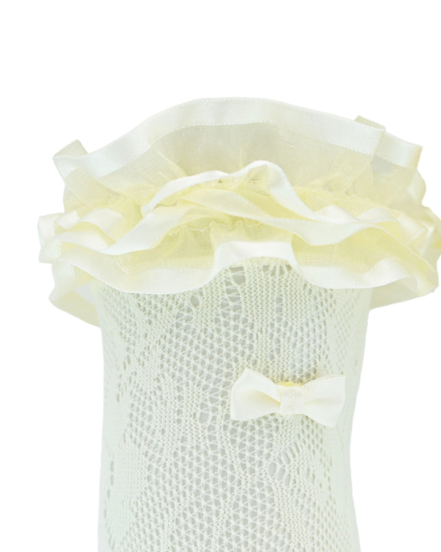 Layered Ruffle Bow Socks