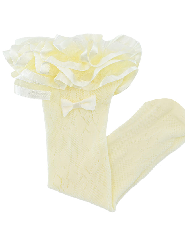 Layered Ruffle Bow Socks