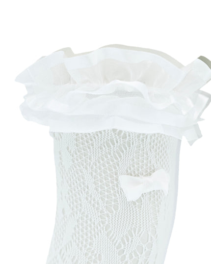Layered Ruffle Bow Socks