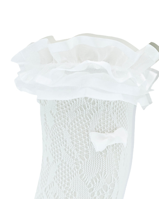 Layered Ruffle Bow Socks