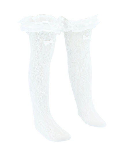Layered Ruffle Bow Socks