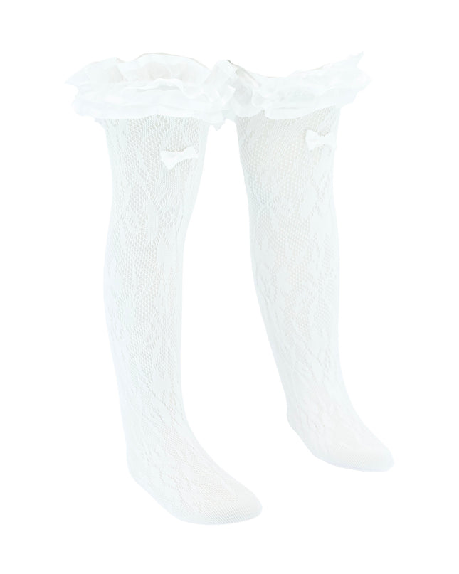 Layered Ruffle Bow Socks