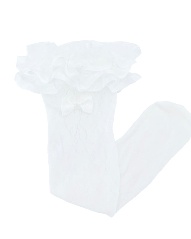 Layered Ruffle Bow Socks