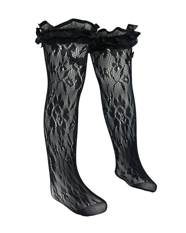 Layered Ruffle Bow Socks