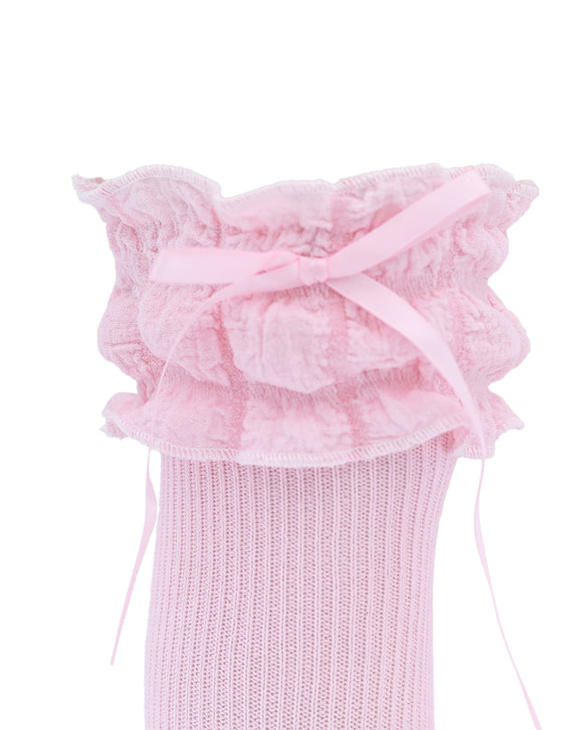 Ruffled Ribbon Long Socks