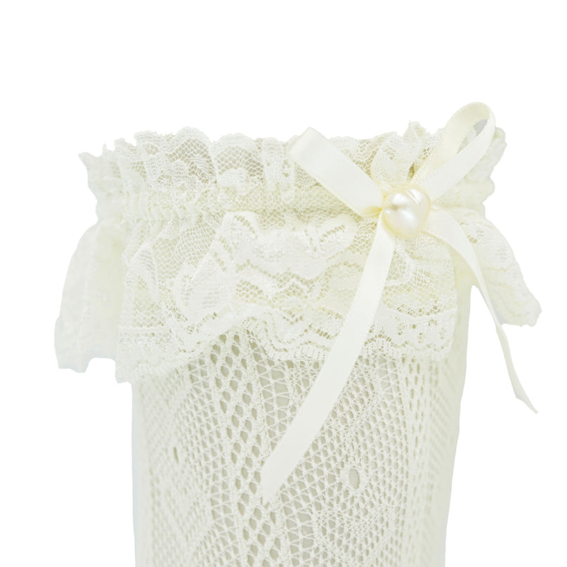 Heart Lace Ribbon Socks