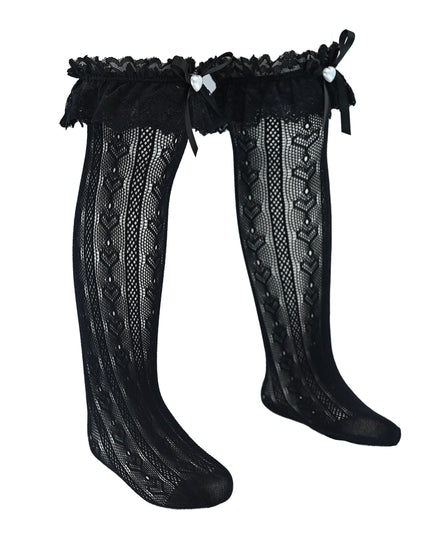 Heart Lace Ribbon Socks