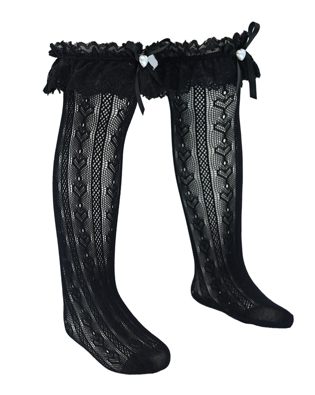 Heart Lace Ribbon Socks