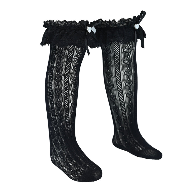 Heart Lace Ribbon Socks