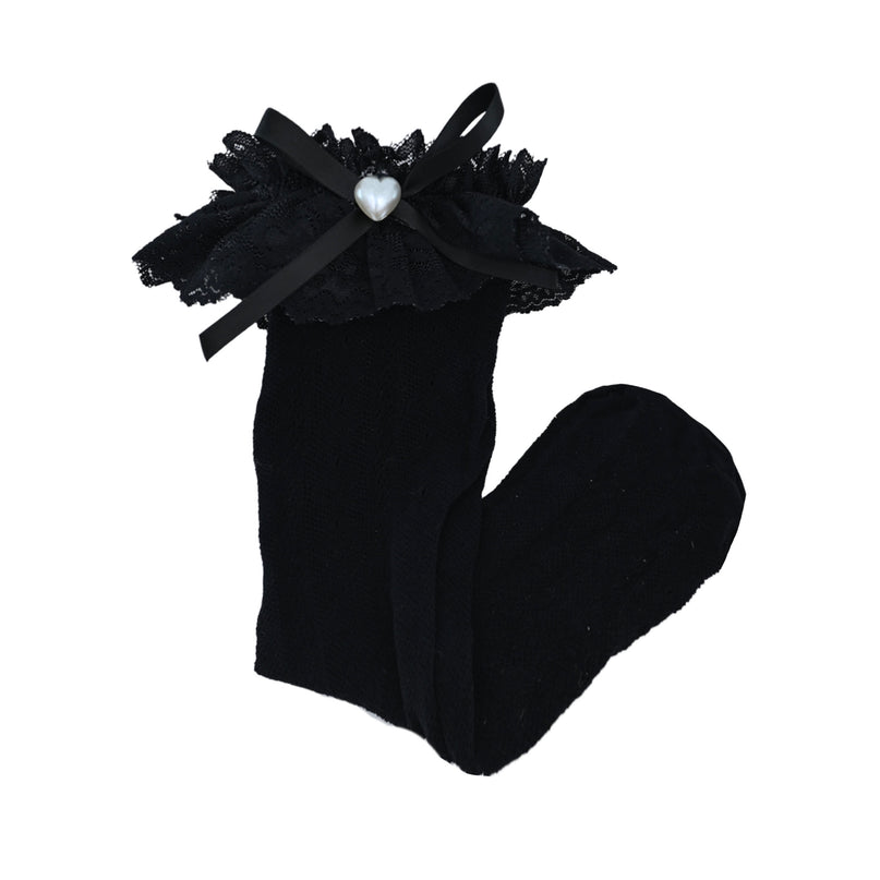 Heart Lace Ribbon Socks