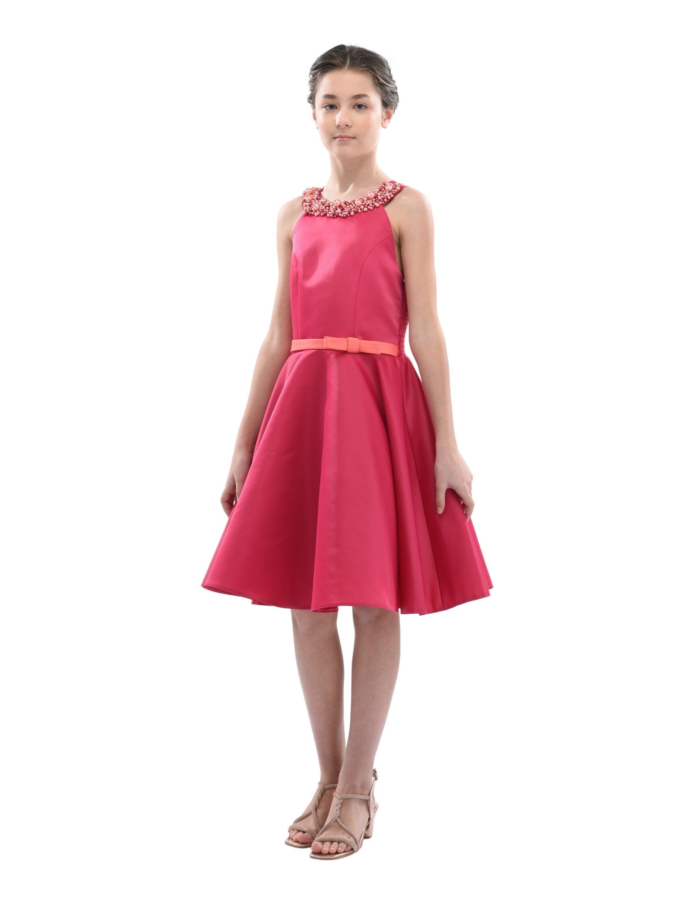 Fuchsia Cardona Pearl Halter Dress 14Y / Fuschia Fuchsia Cardona Pearl Halter Dress 14Y / Fuschia