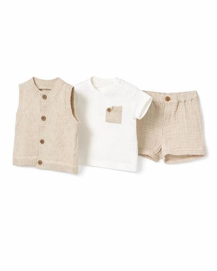 Beige & White Summer Outfit