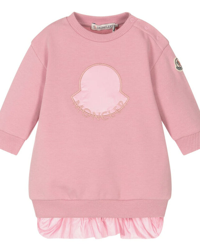 Pink Cotton Sweatshirt Dress