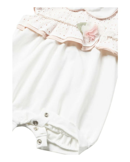 White Floral Ruffle Shortie