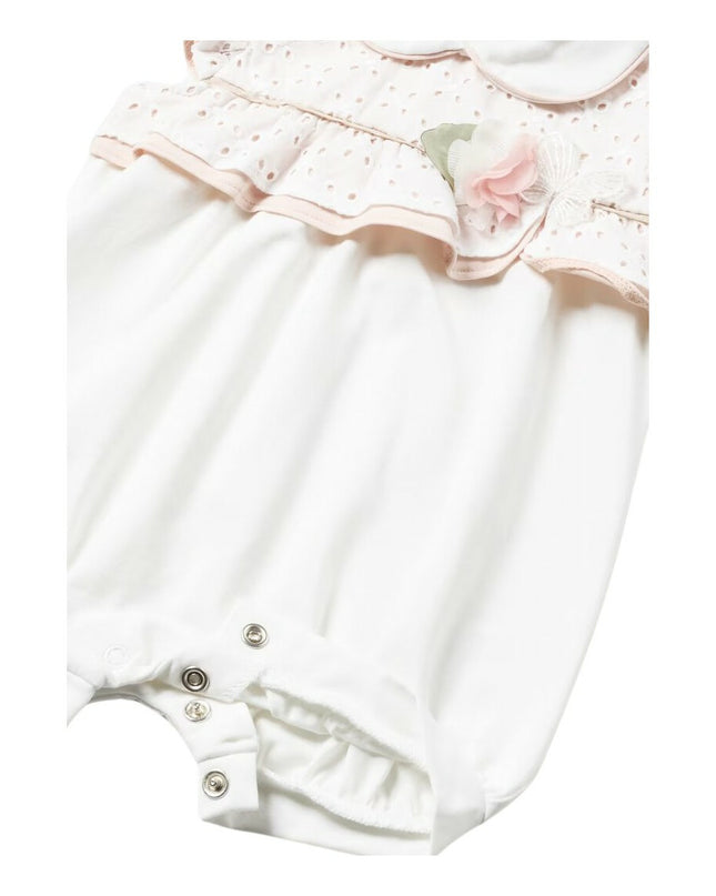 White Floral Ruffle Shortie