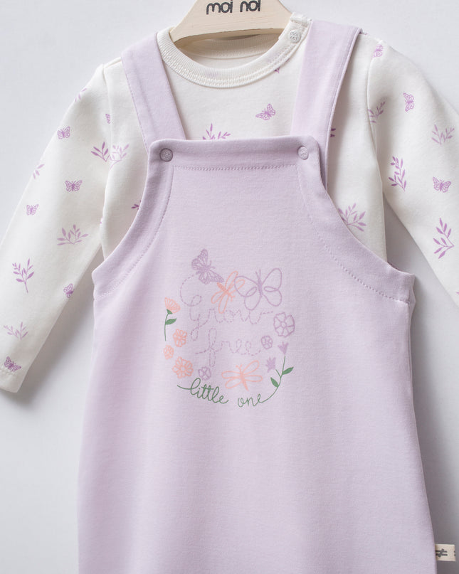 Liliac Growing Butterfly One-Piece Set