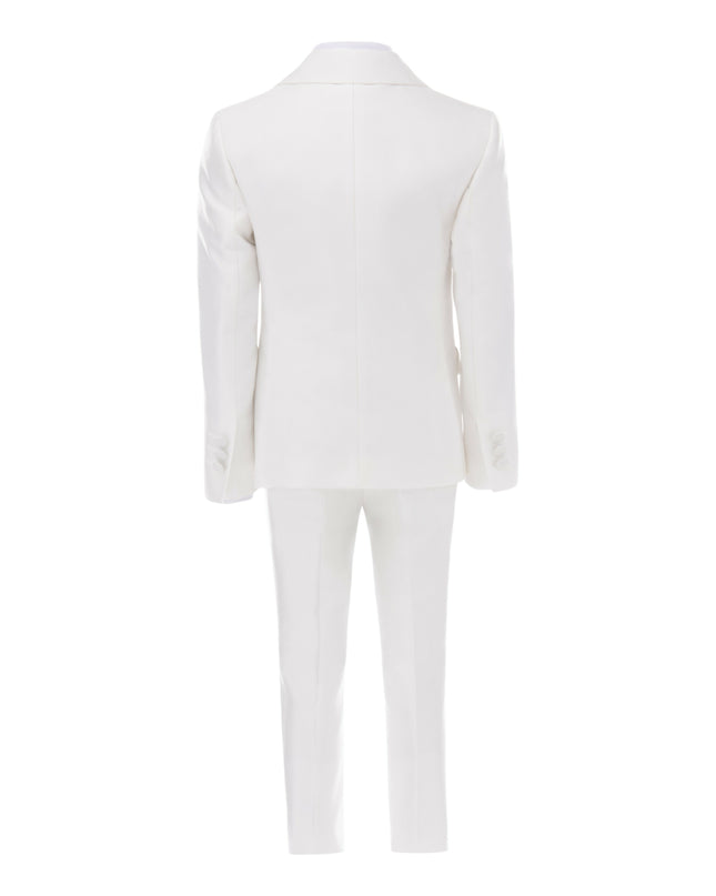 kids atelier moustache Cream 5pc Peak Lapel Tuxedo