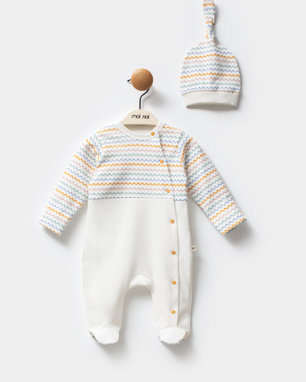 Multicolor Zigzag One-Piece Set