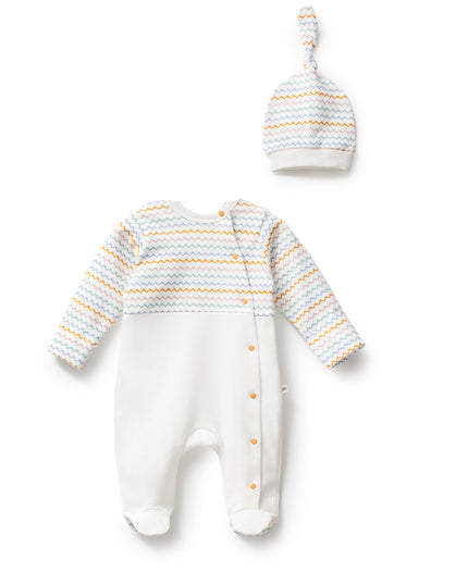 Multicolor Zigzag One-Piece Set