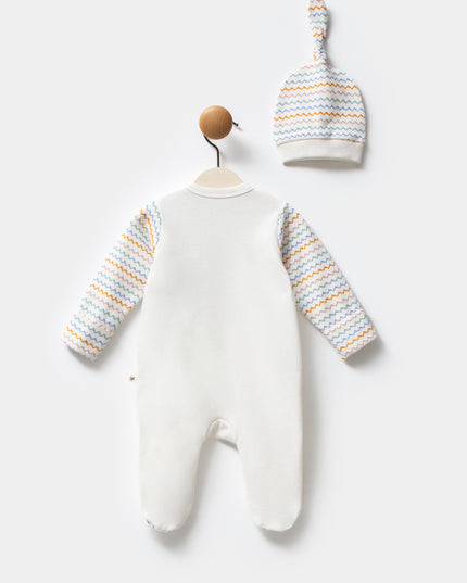 Multicolor Zigzag One-Piece Set