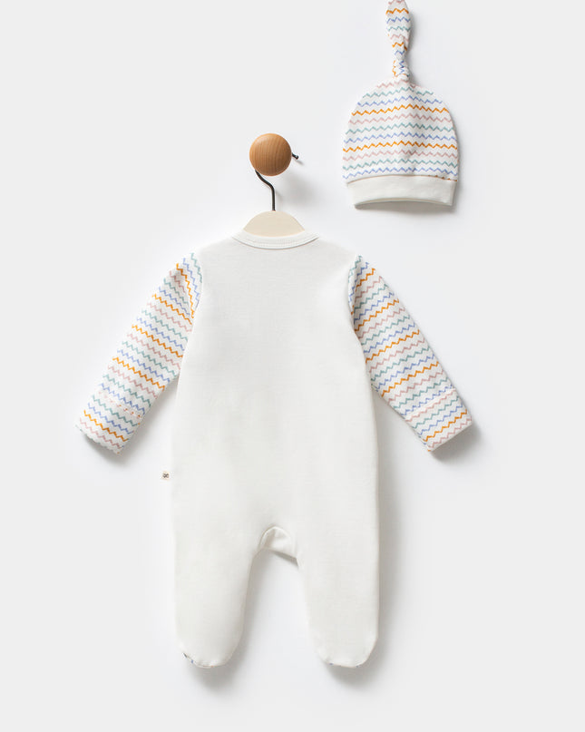 Multicolor Zigzag One-Piece Set