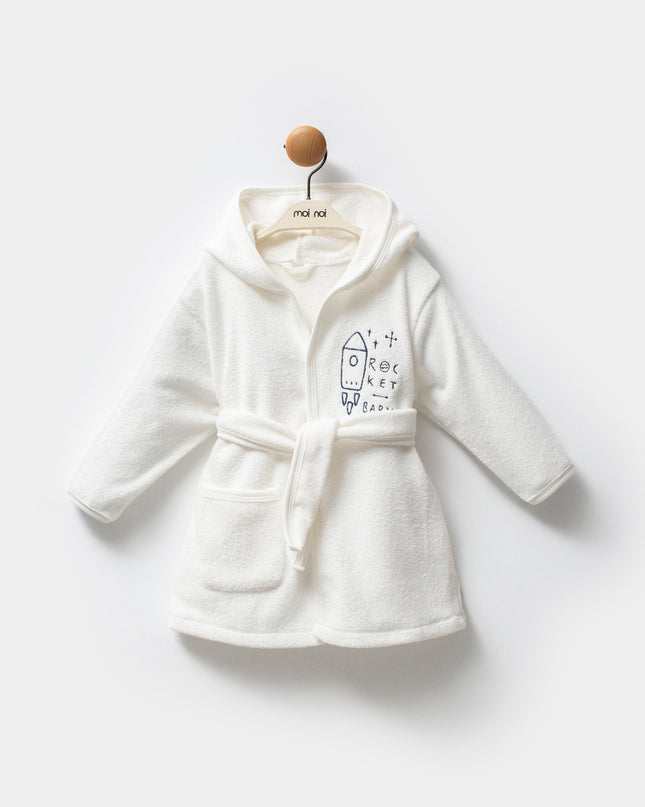 White Rocket Planet Robe