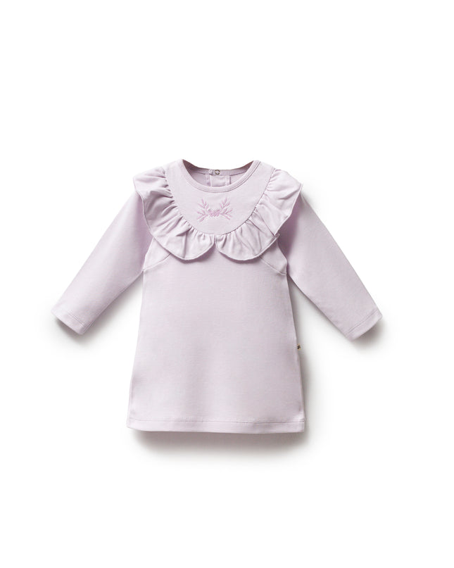 Lilac Butterfly Neckline Ruffle Top