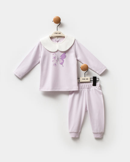 Lilac Butterfly Flower Outfit Set