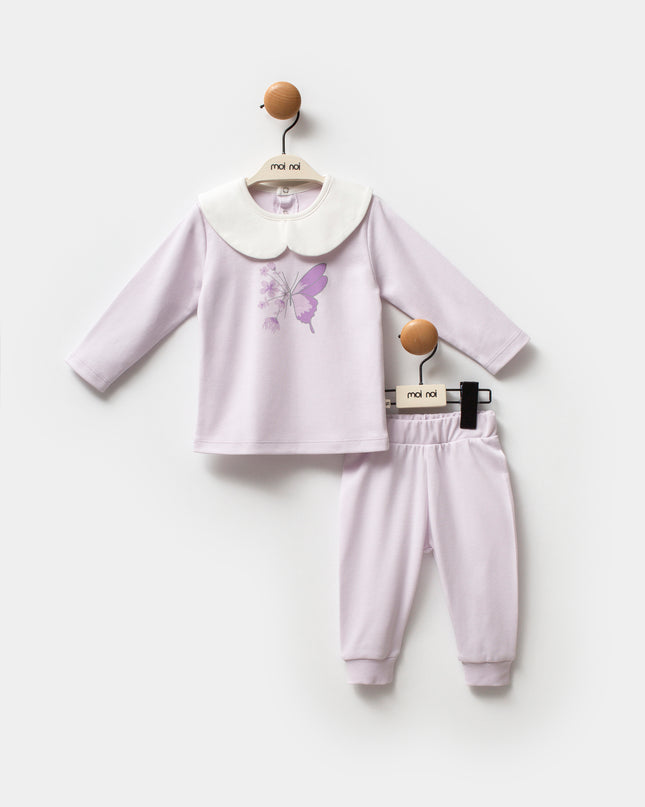 Lilac Butterfly Flower Outfit Set