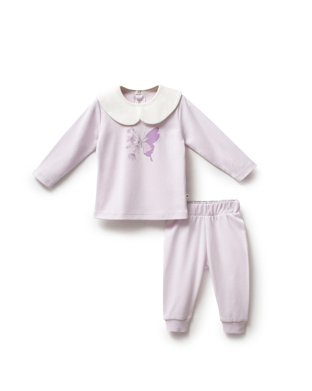 Lilac Butterfly Flower Outfit Set