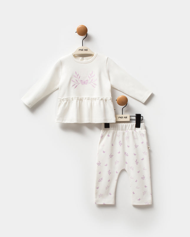 Pink Butterfly Outfit Set